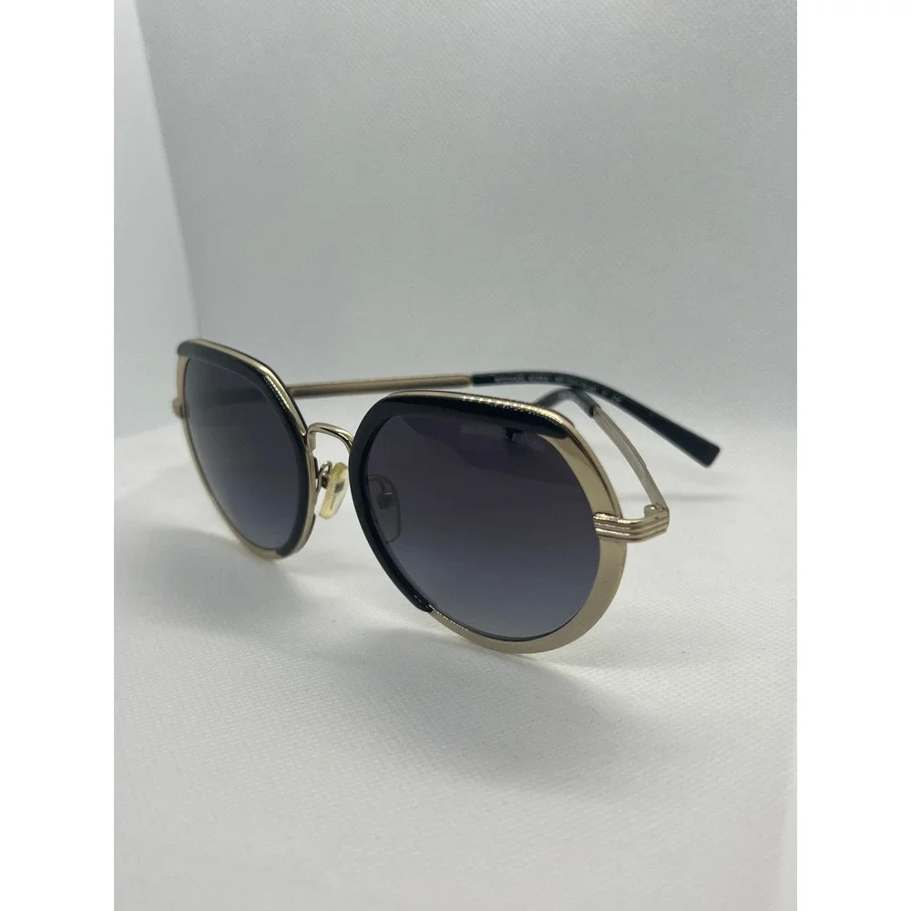 Michael Kors‎ Sunglasses Round Gold Black Designer Fashion Shades